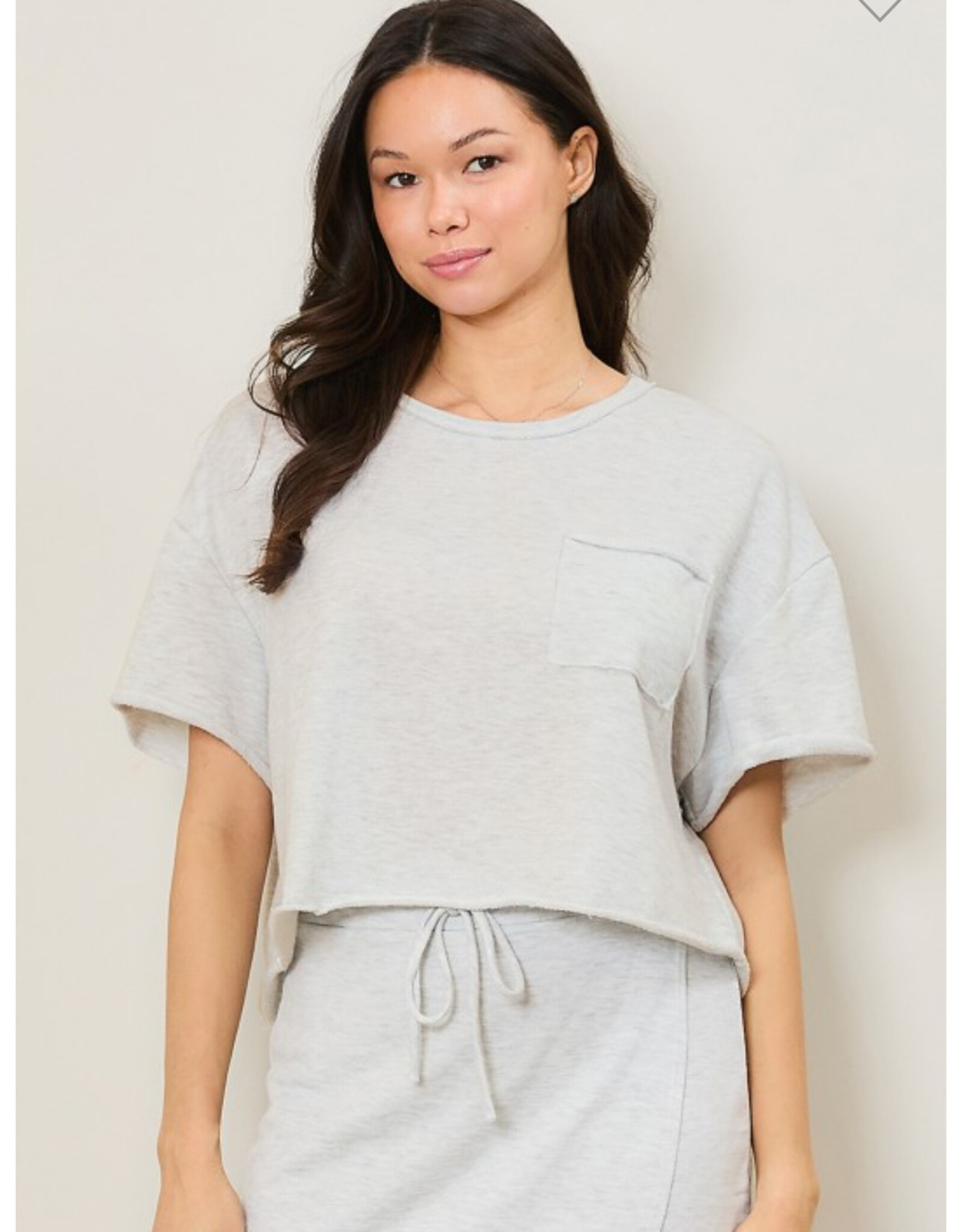 Raw hem tee