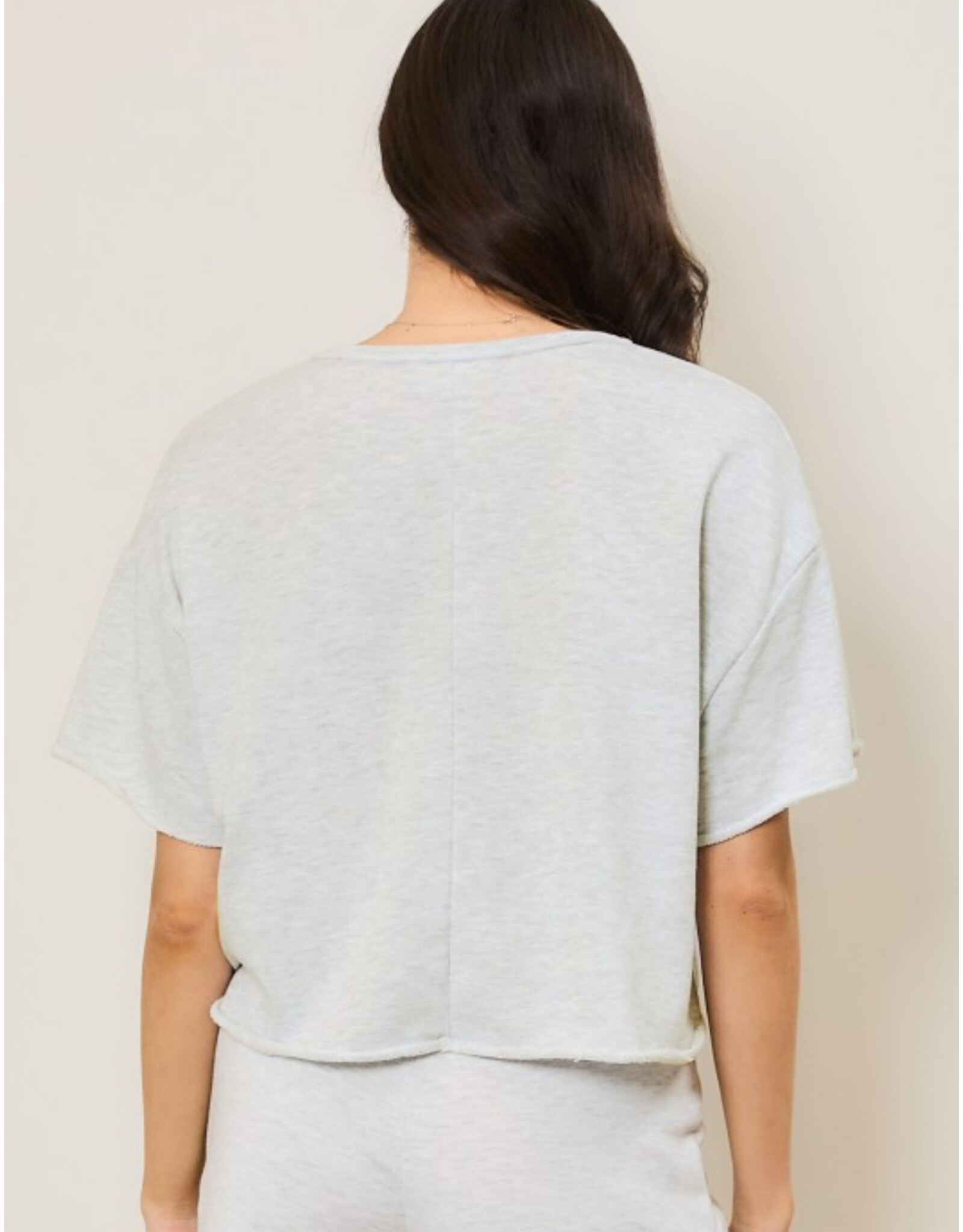 Raw hem tee
