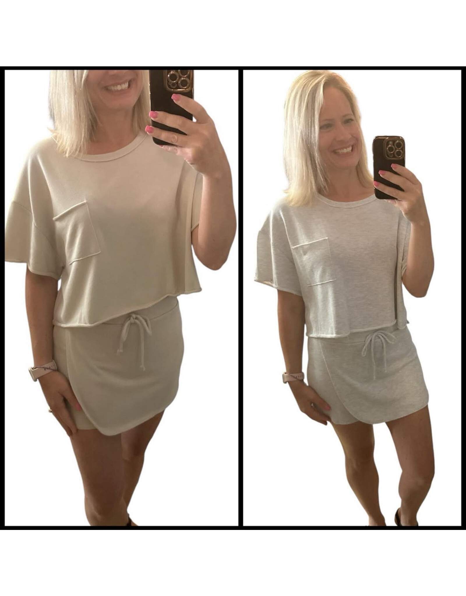 French terry skort