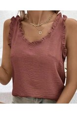 Miss sparkling Ruffle Trim Tank Miss sparkling Ruffle Trim Tank