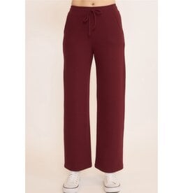 Seersucker wide leg pants