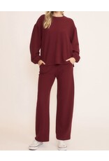 Seersucker wide leg pants