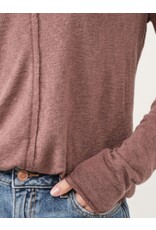 Slubby v neck l/s top