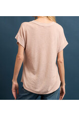 Hacci slub v neck top