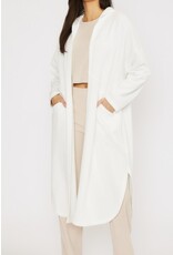 French terry hooded long cardi French terry hooded long cardi