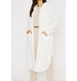 French terry hooded long cardi