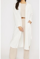 French terry hooded long cardi French terry hooded long cardi