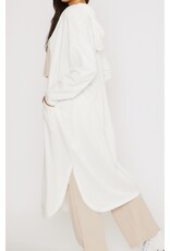 French terry hooded long cardi French terry hooded long cardi