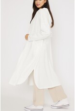 French terry hooded long cardi French terry hooded long cardi