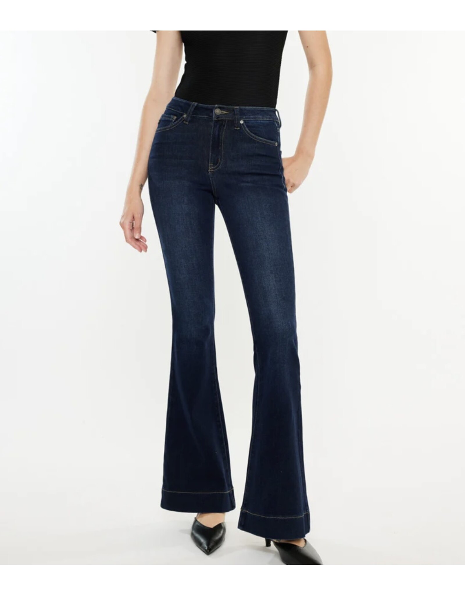 Kancan Roxanne HR Flare Dark Jeans