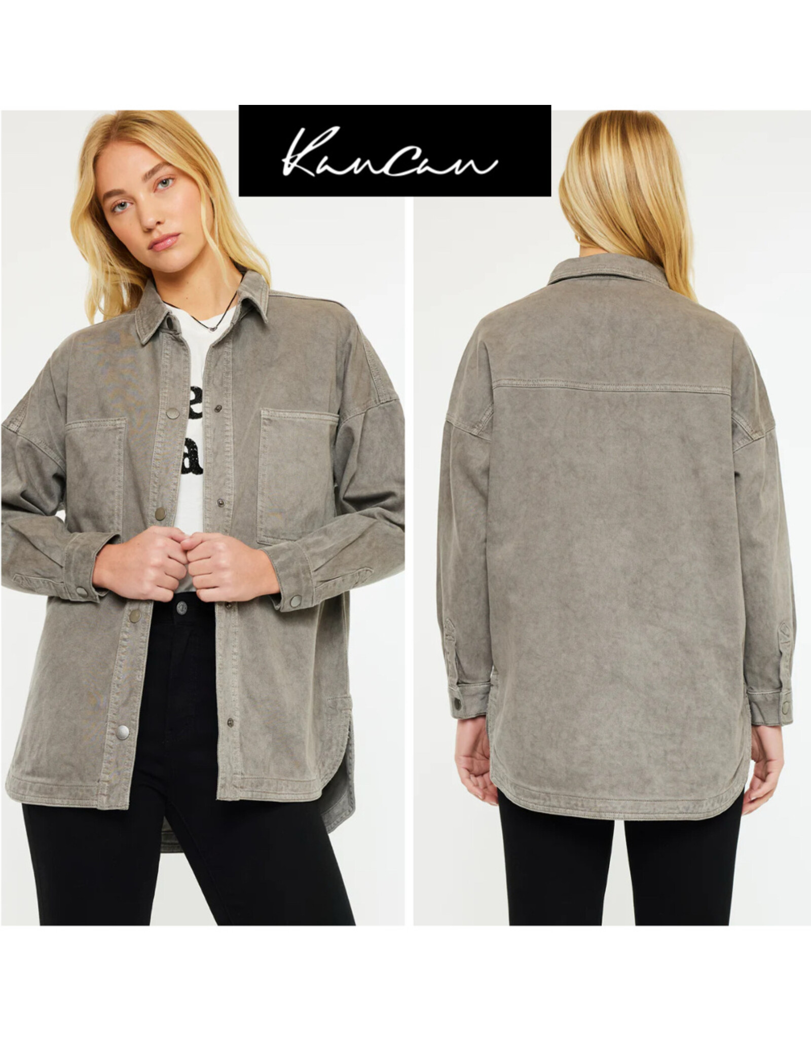 Kancan   Claire Oversized Shirt Jacket