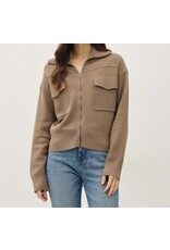 be cool Zip Up Sweater Jacket W/ Floppy Collar