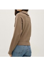 be cool Zip Up Sweater Jacket W/ Floppy Collar