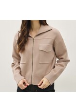 be cool Zip Up Sweater Jacket W/ Floppy Collar