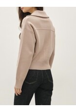 be cool Zip Up Sweater Jacket W/ Floppy Collar