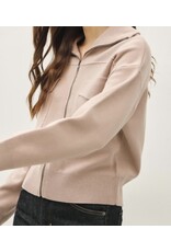 be cool Zip Up Sweater Jacket W/ Floppy Collar