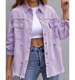Miss sparkling Tattered Shacket