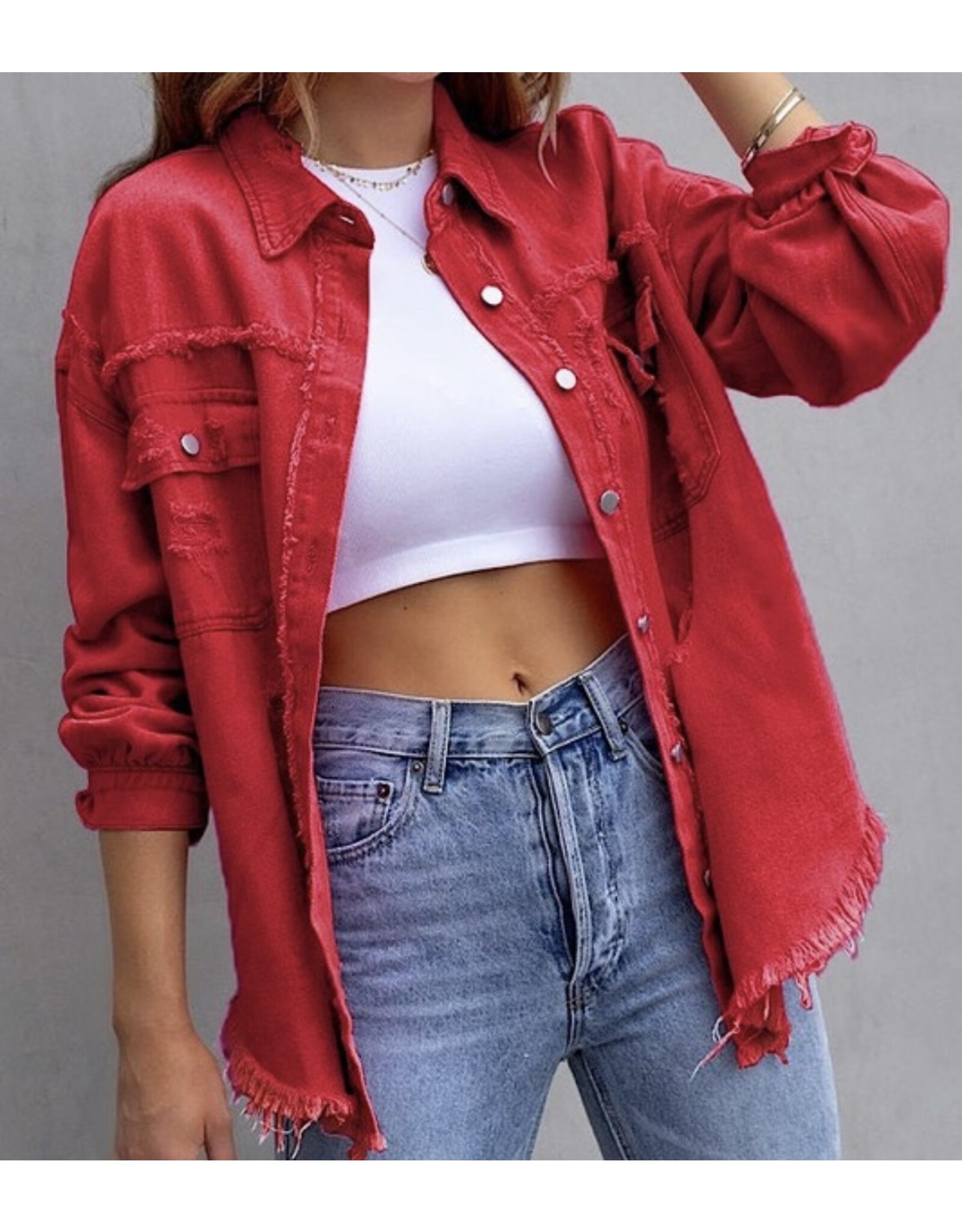 Miss sparkling Tattered Shacket