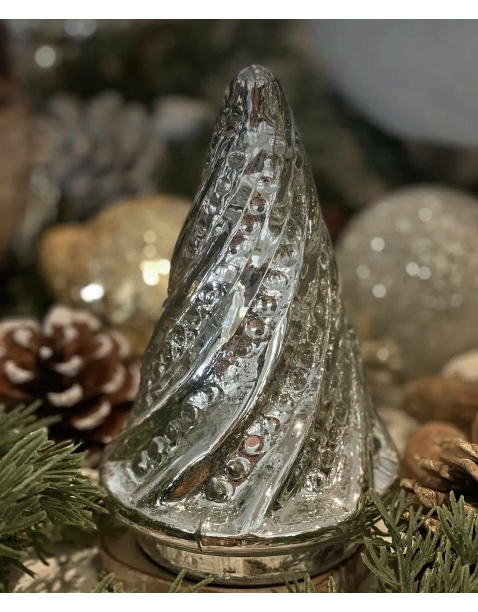 Collins Silver Mercury Glass Tree