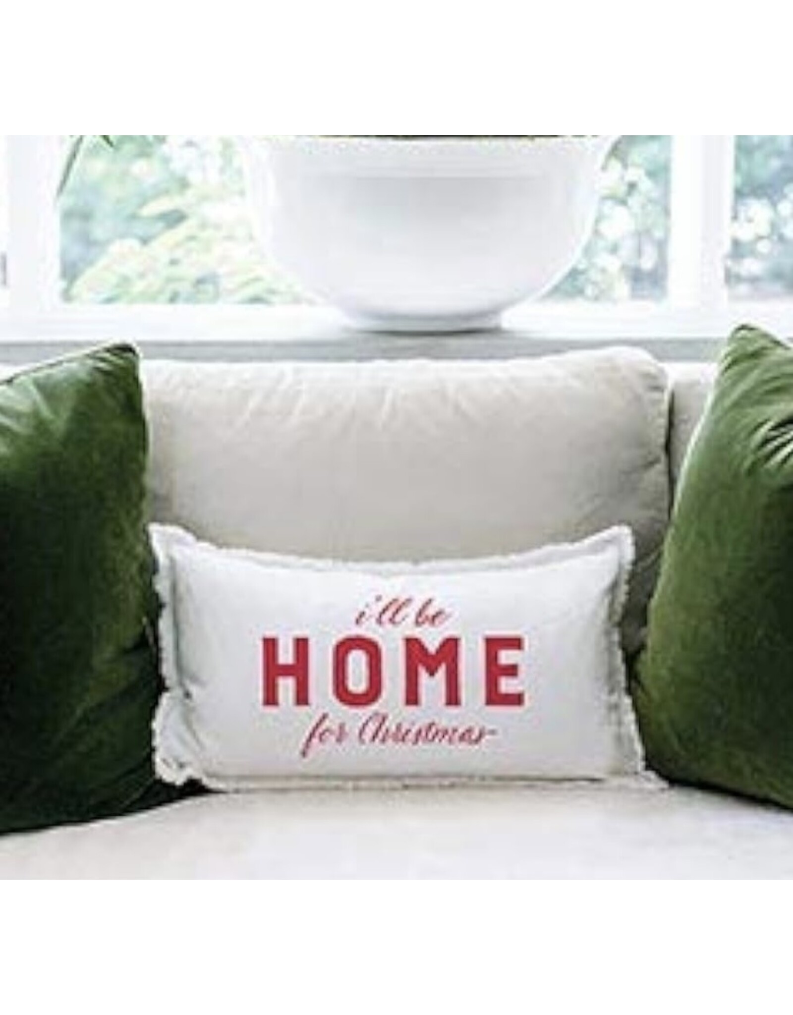 Santa Barbara Designs I'll be home for Christmas lumbar pillow