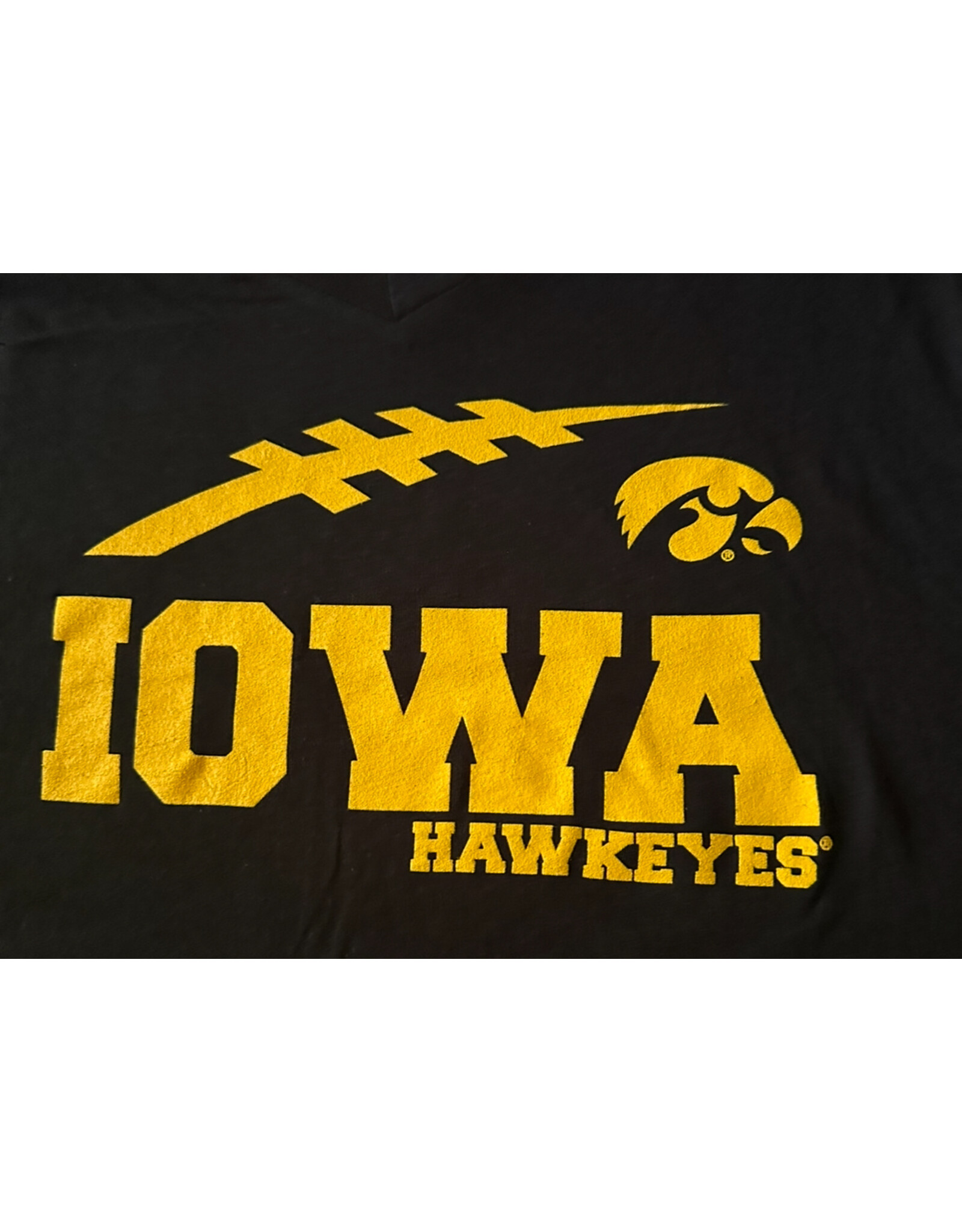 LATA Iowa Hawkeye football v-neck tee