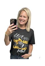 LATA Let’s Go! Black & Gold football tee