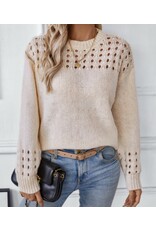 Cream Open Knit Sweater