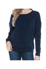 Ariella Navy Sequin Sweatshirt
