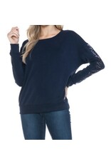 Ariella Navy Sequin Sweatshirt