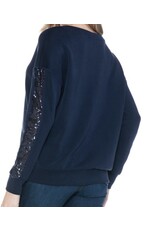Ariella Navy Sequin Sweatshirt