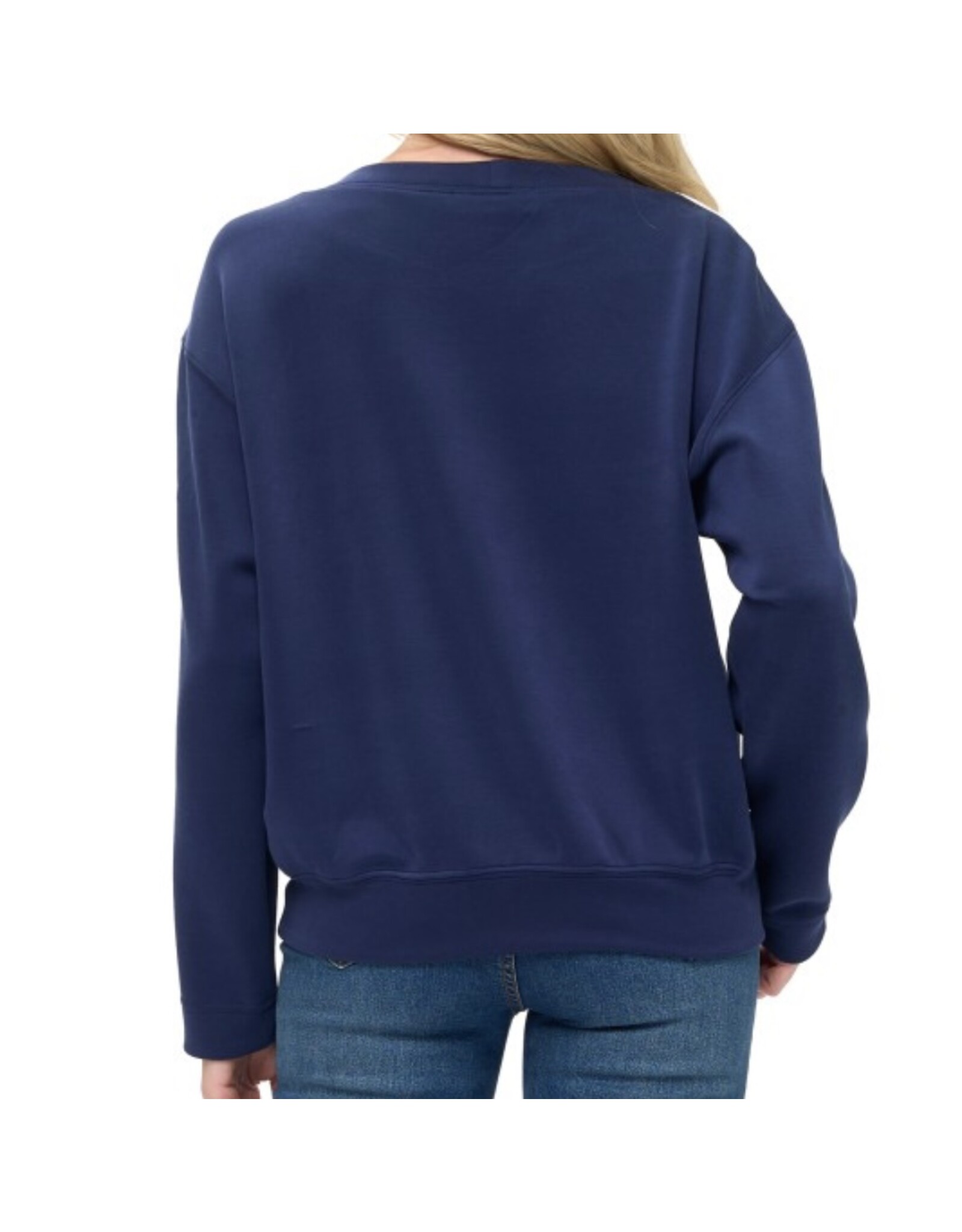 Ariella Navy & Ivory Stripe Sweatshirt