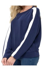 Ariella Navy & Ivory Stripe Sweatshirt