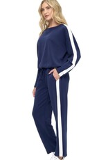 Ariella Navy & Ivory Stripe Sweatshirt