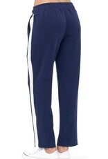 Ariella Navy & Ivory Straight Scuba Pant