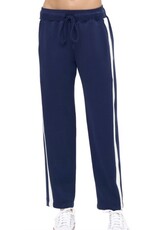 Ariella Navy & Ivory Straight Scuba Pant