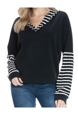 Stripe Contrast Hoodie