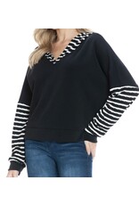 Stripe Contrast Hoodie