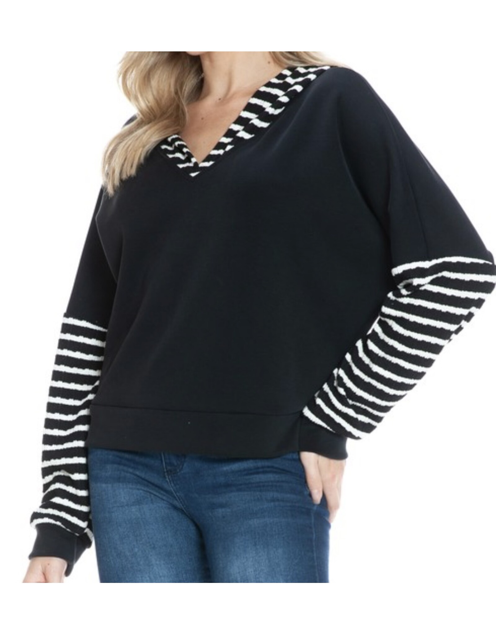 Stripe Contrast Hoodie