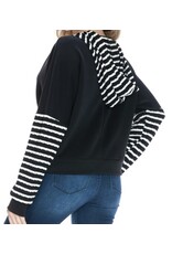 Stripe Contrast Hoodie