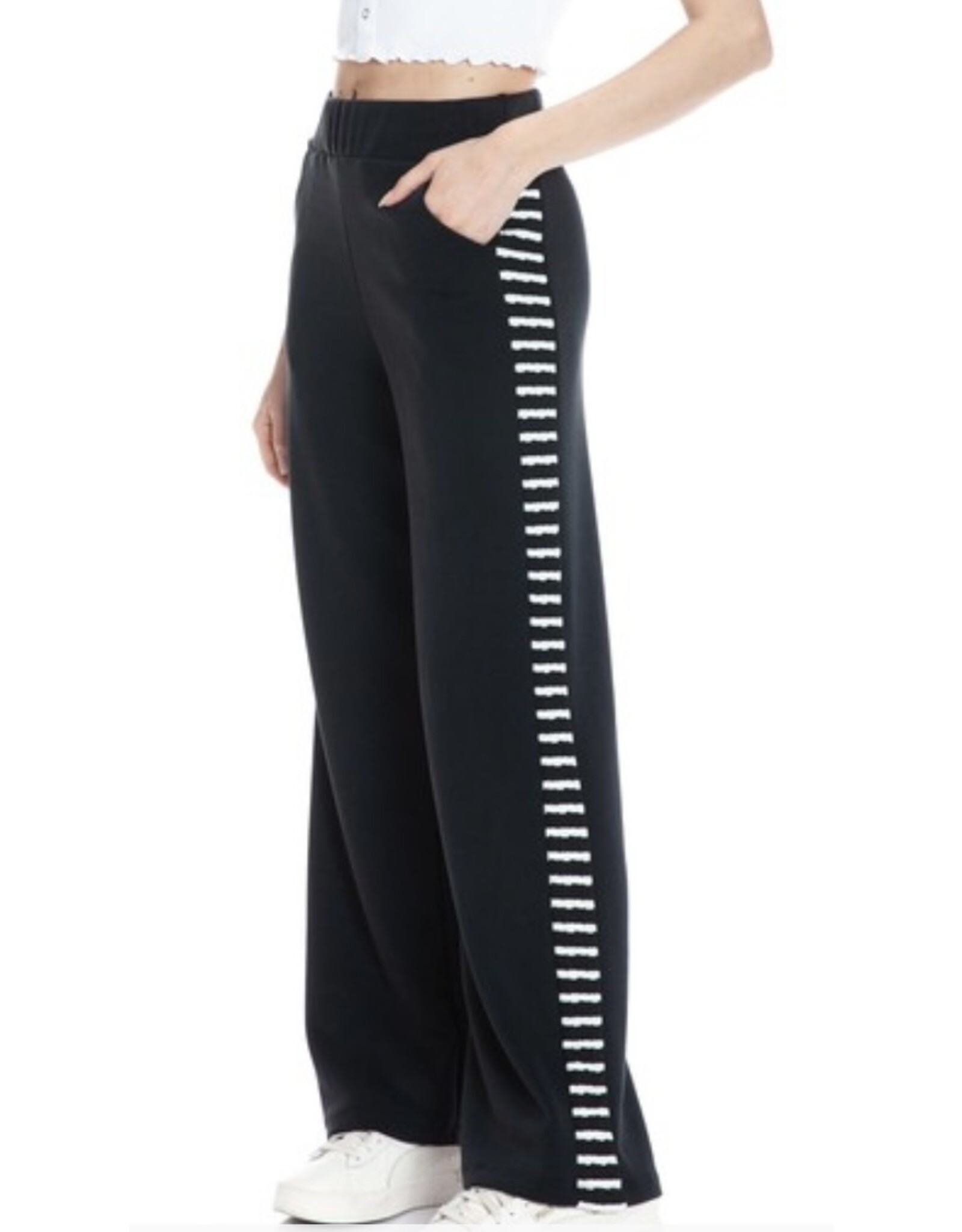 Ariella Straight pant w/ contrast striping