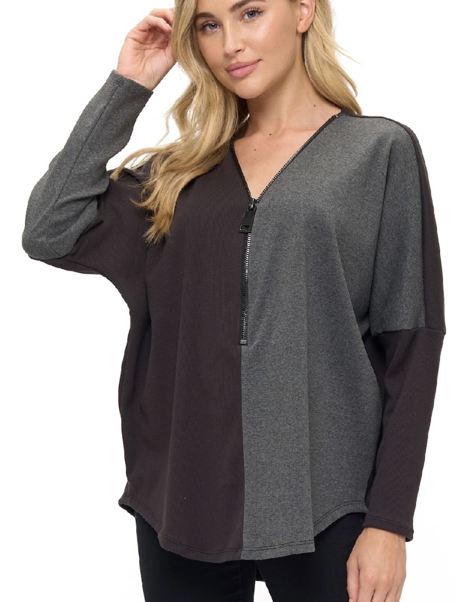 Colorblock dolman top