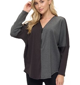 Colorblock dolman top