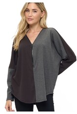 Colorblock dolman top