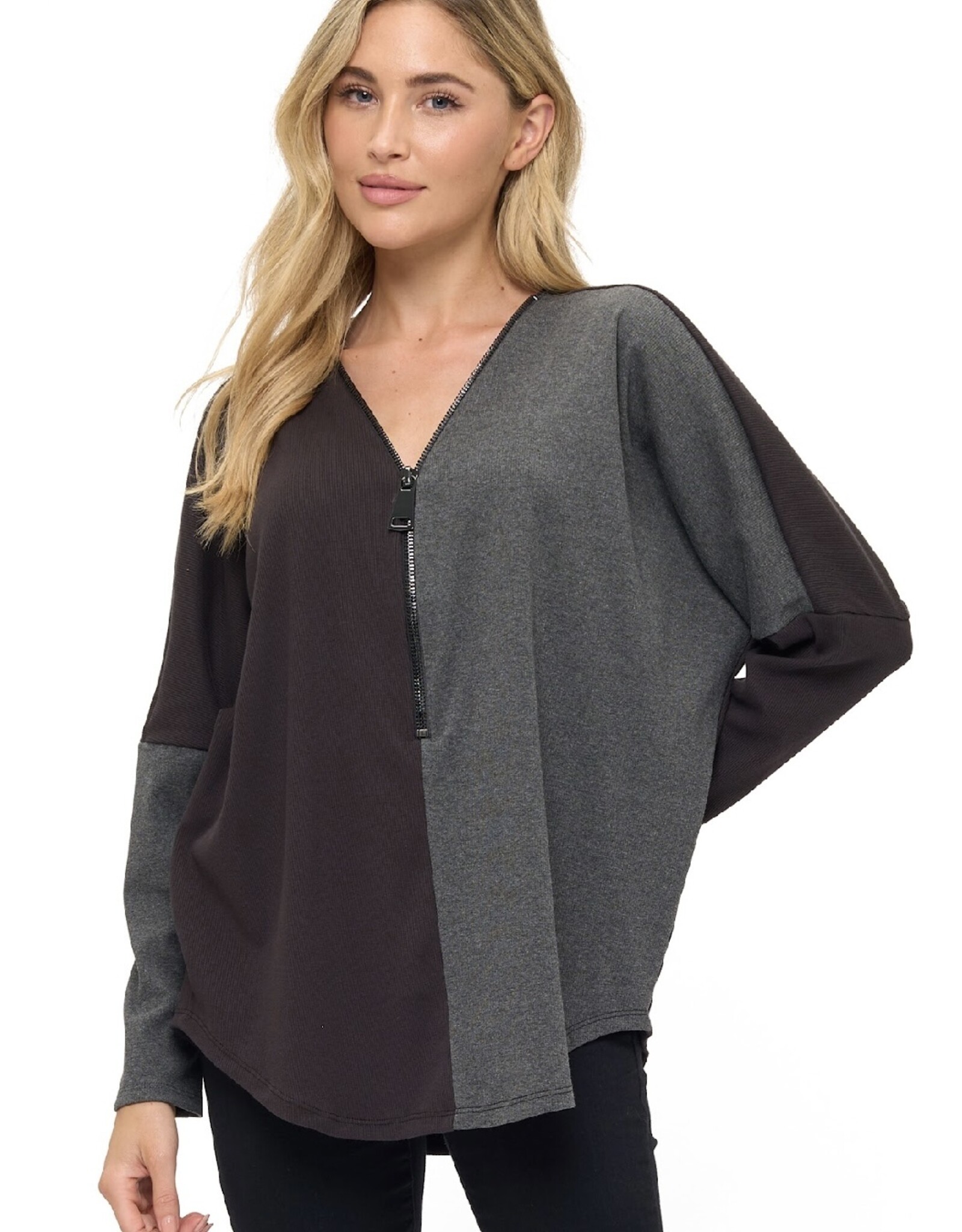 Colorblock dolman top