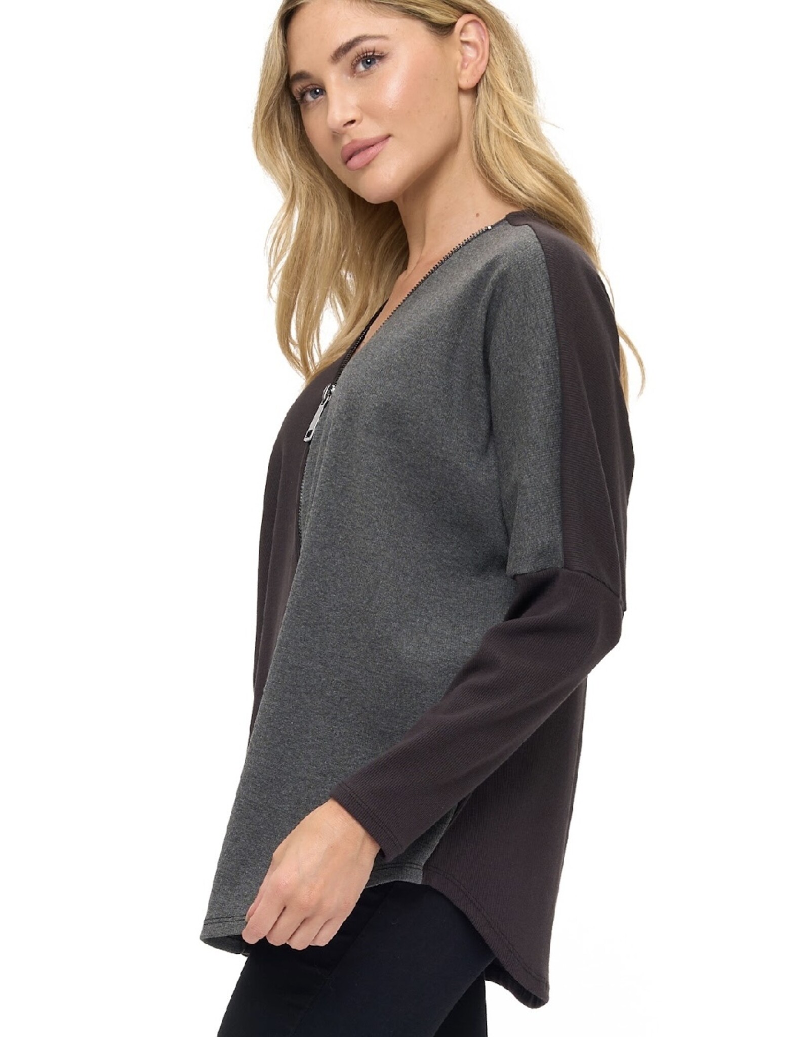 Colorblock dolman top