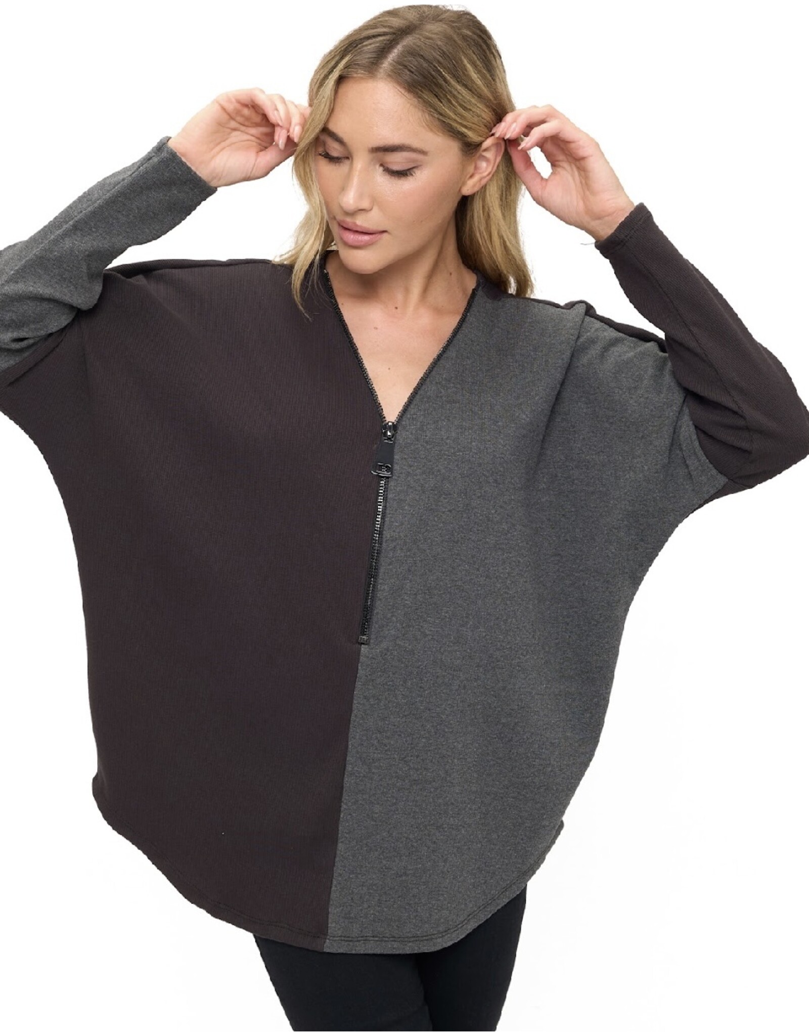Colorblock dolman top