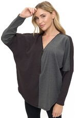 Colorblock dolman top
