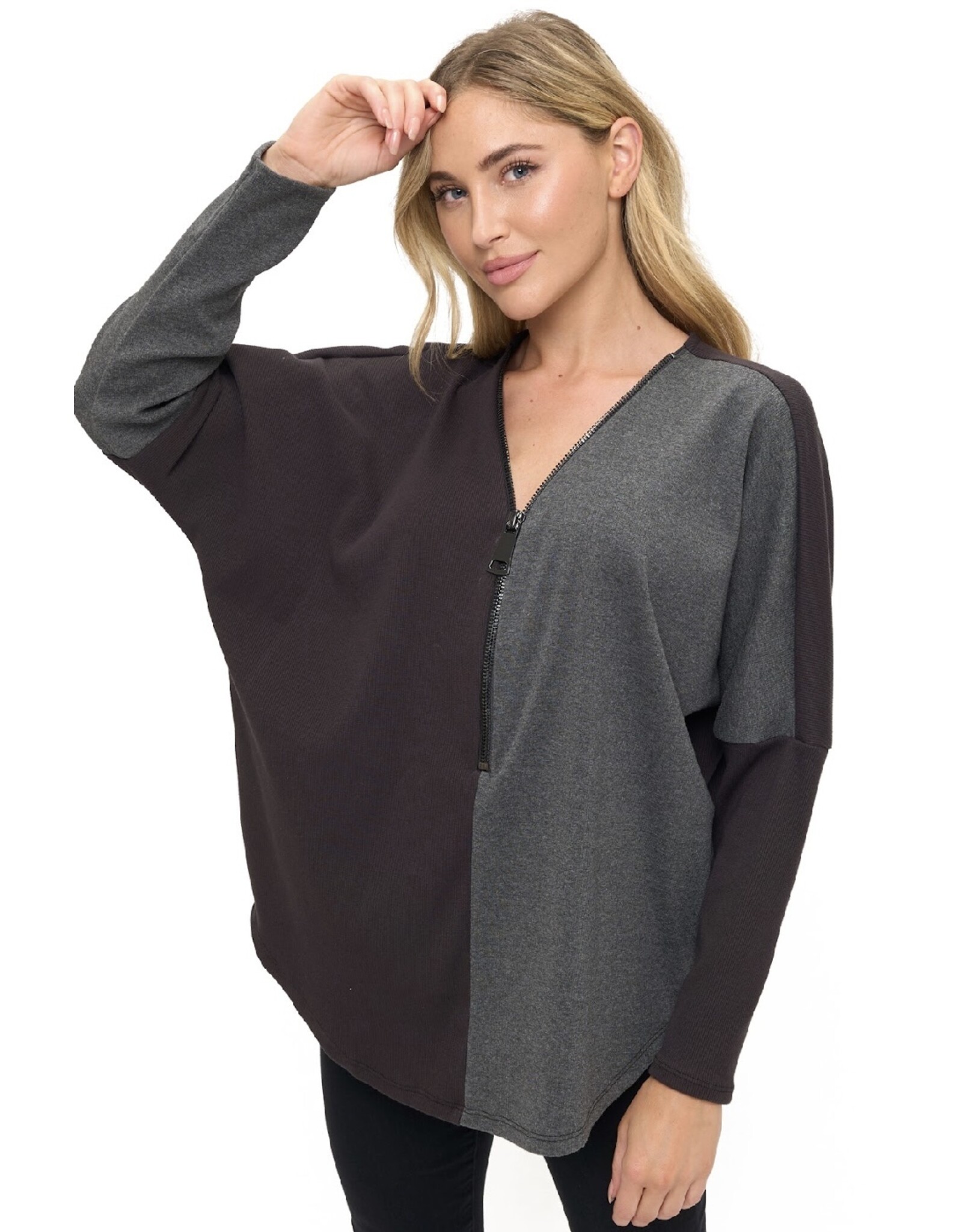 Colorblock dolman top