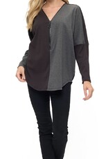 Colorblock dolman top
