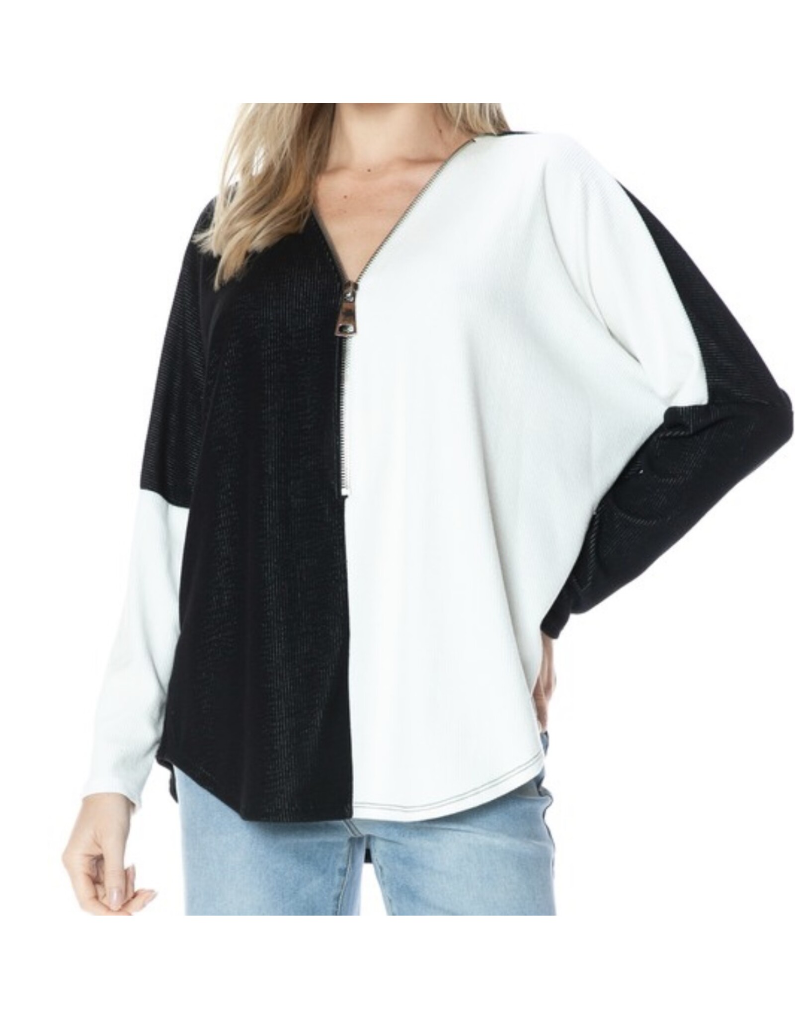 Colorblock dolman top
